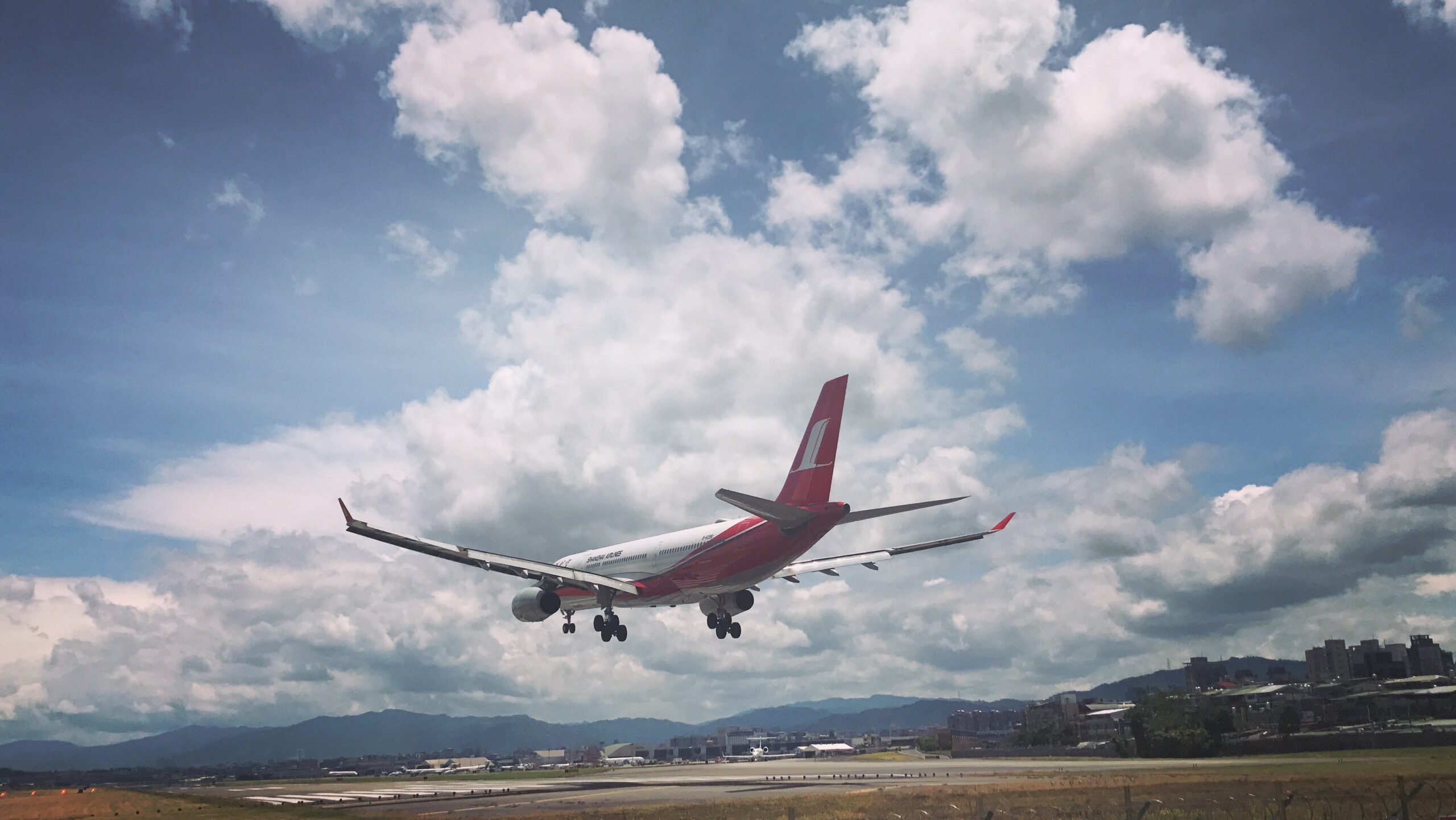 a plane flying in the sky